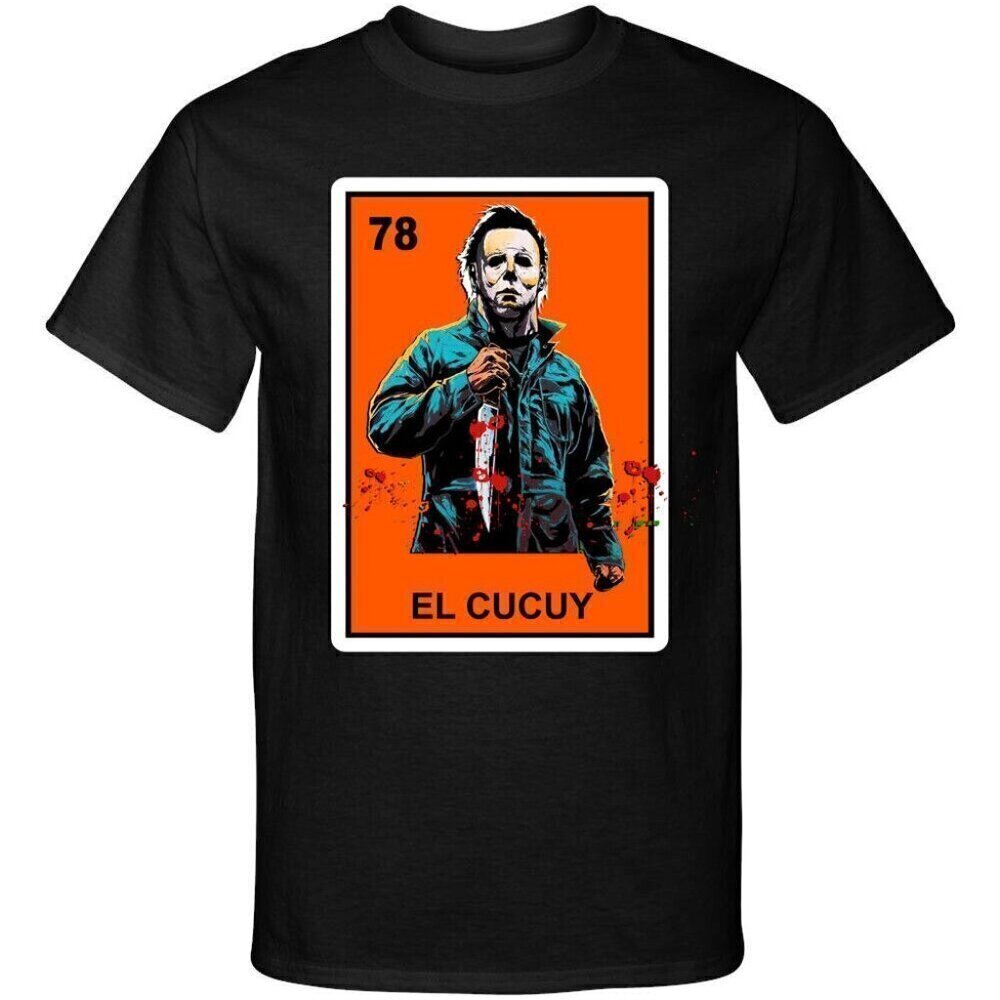 El Cucuy Loteria Halloween Michael Myers Graphic Tee Horror Killer Fan T-Shirt
